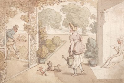 Gardening by Thomas Rowlandson